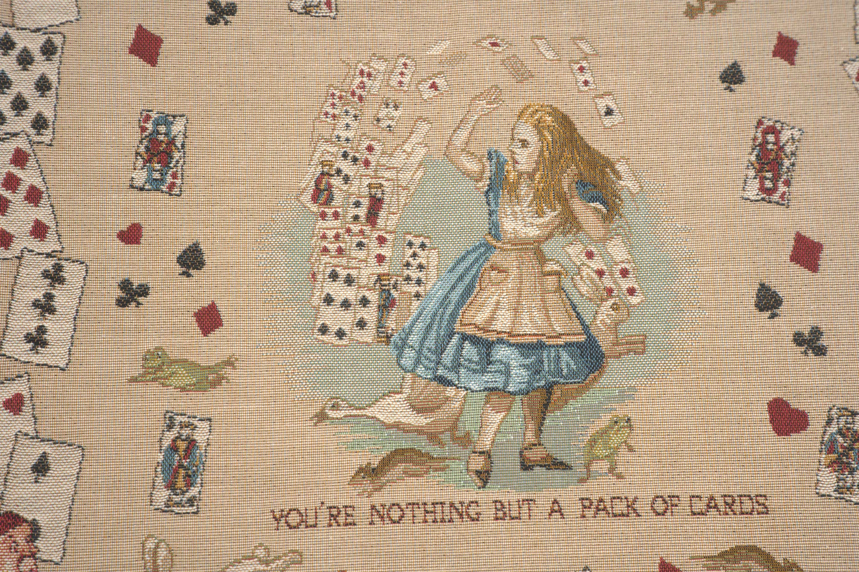 The Pack of Cards Alice In Wonderland French Tapestry Cushion by John Tenniel