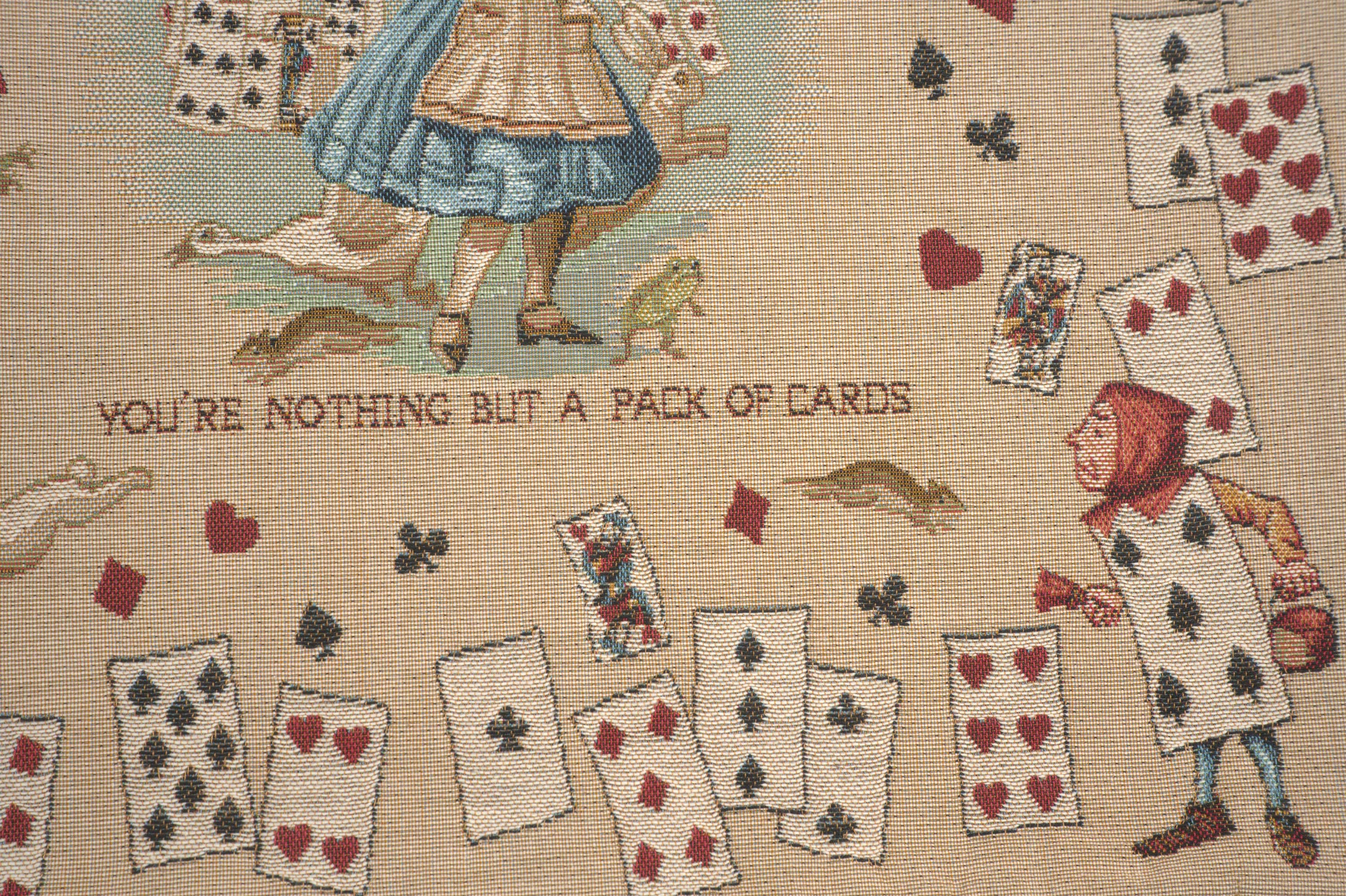 The Pack of Cards Alice In Wonderland French Tapestry Cushion by John Tenniel