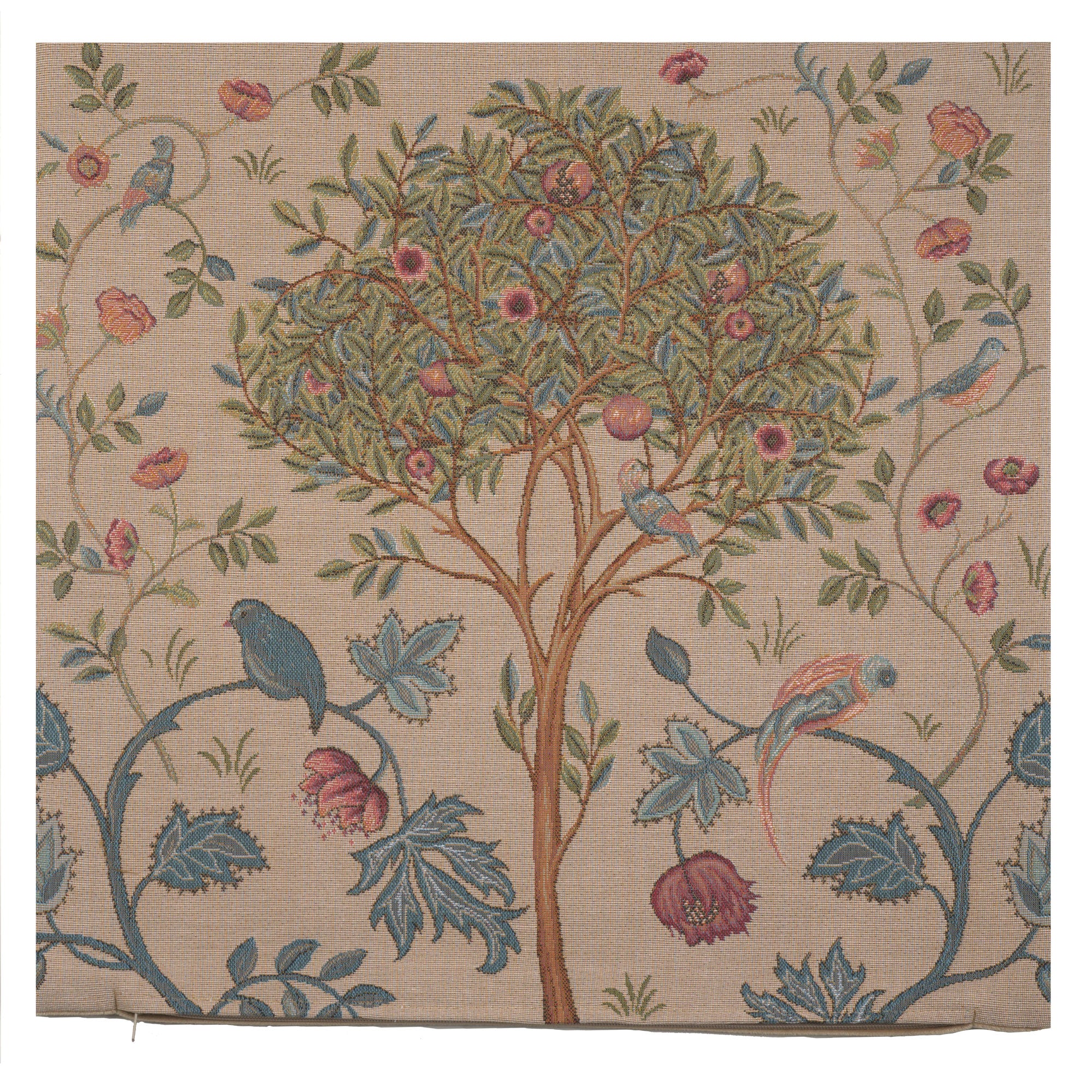 Kelmscott Tree Beige French Tapestry Cushion by William Morris