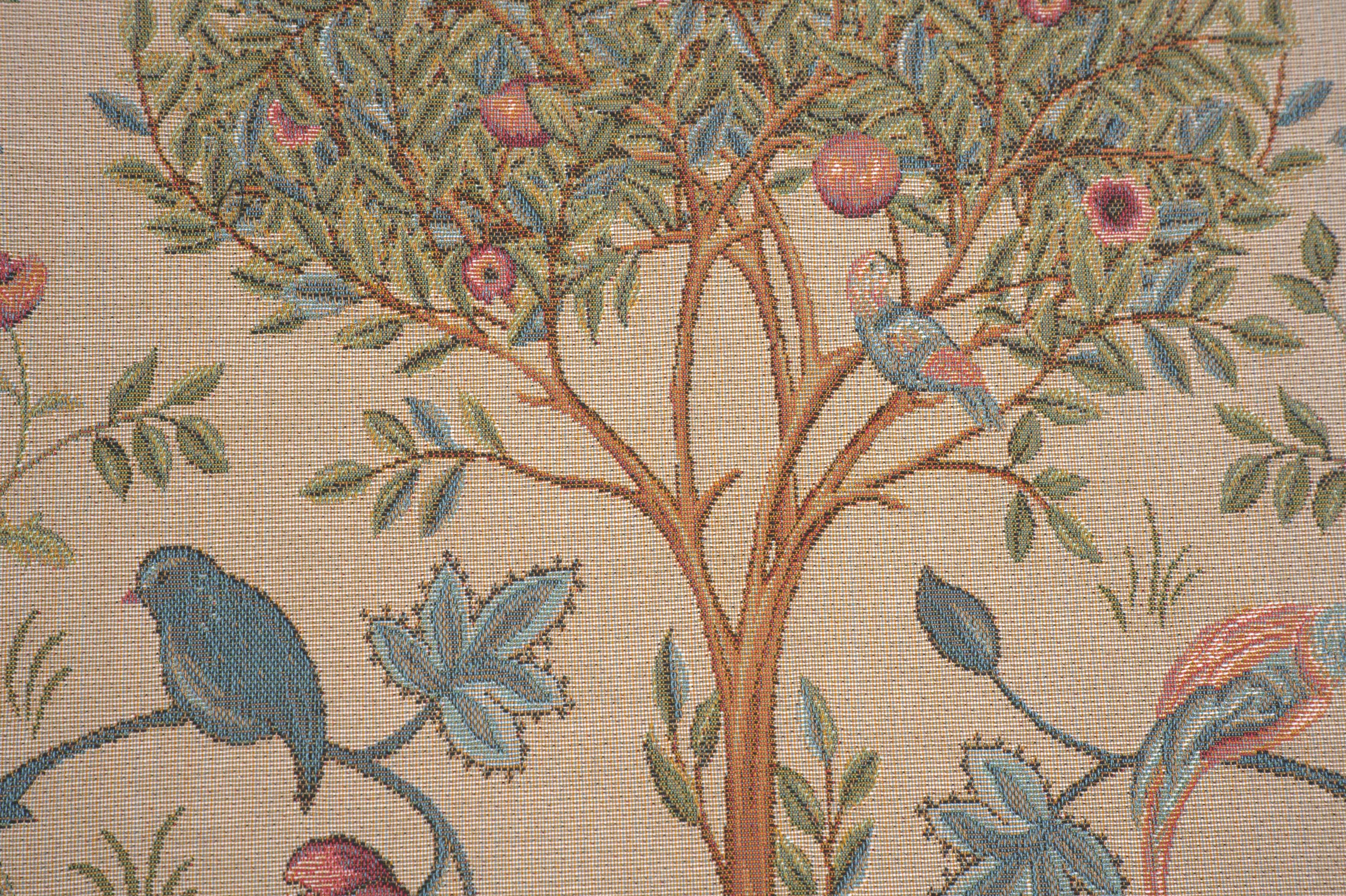 Kelmscott Tree Beige French Tapestry Cushion by William Morris