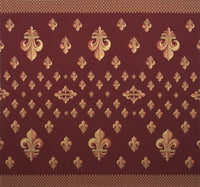 Grand Fleur de Lys Red French Tapestry Throw