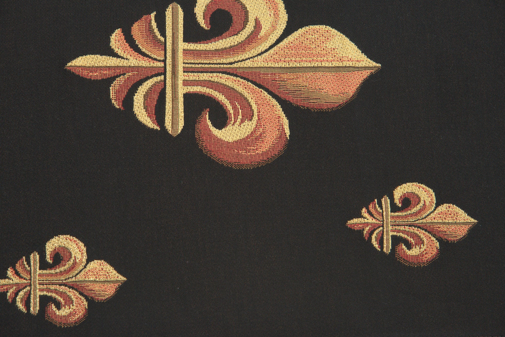 Royal Fleur de Lys Black French Tapestry Table Runner