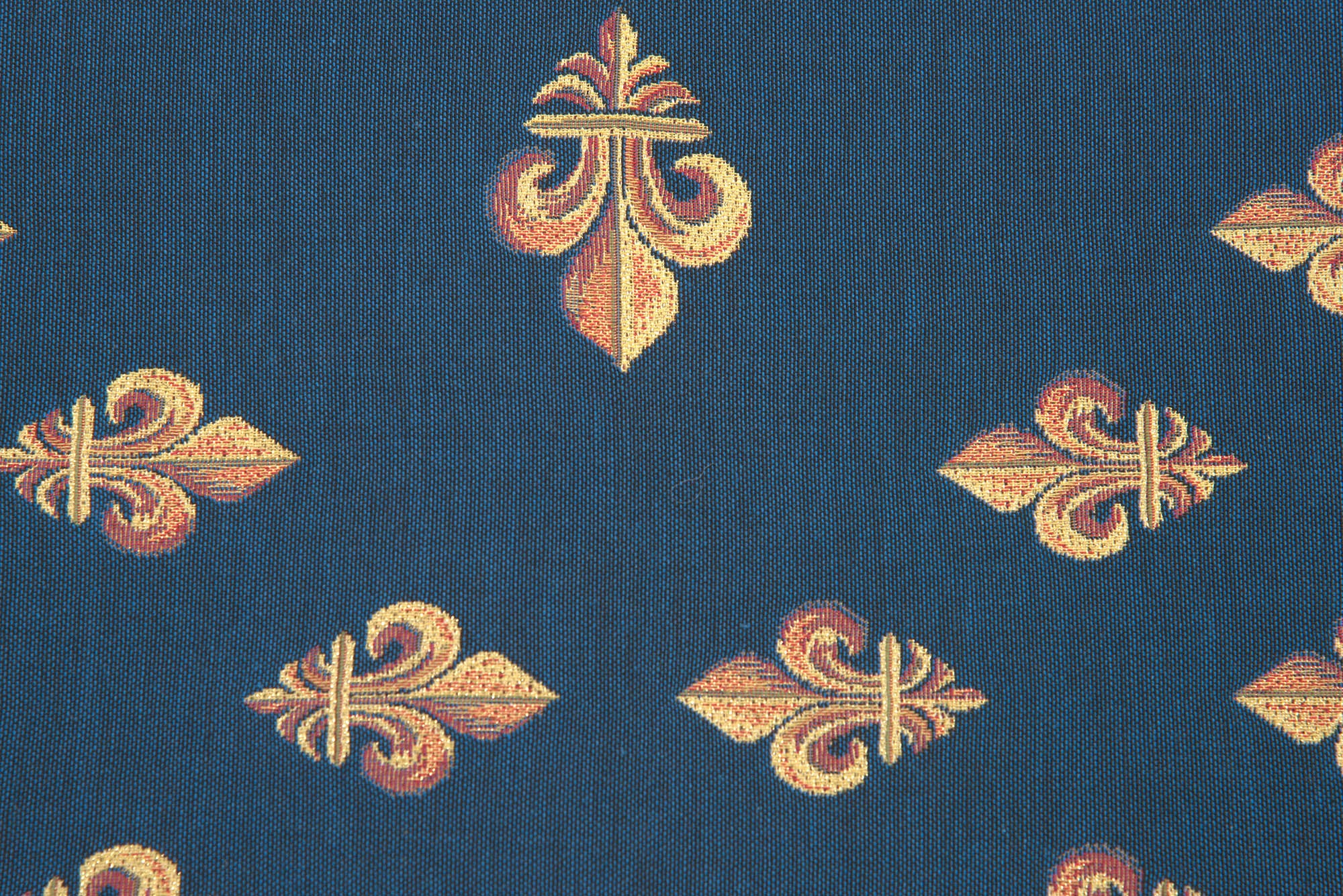 Royal Fleur de Lys Blue French Tapestry Table Runner