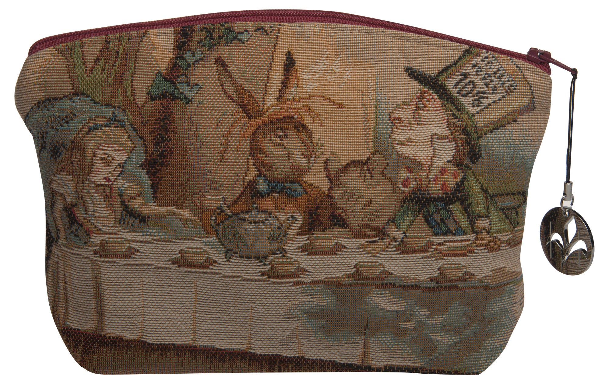 Tea Party Alice In Wonderland Purse Tapestry Handbag by John Tenniel