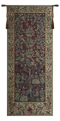 Tree of Life in Red Portier Tapestry Wall Hanging