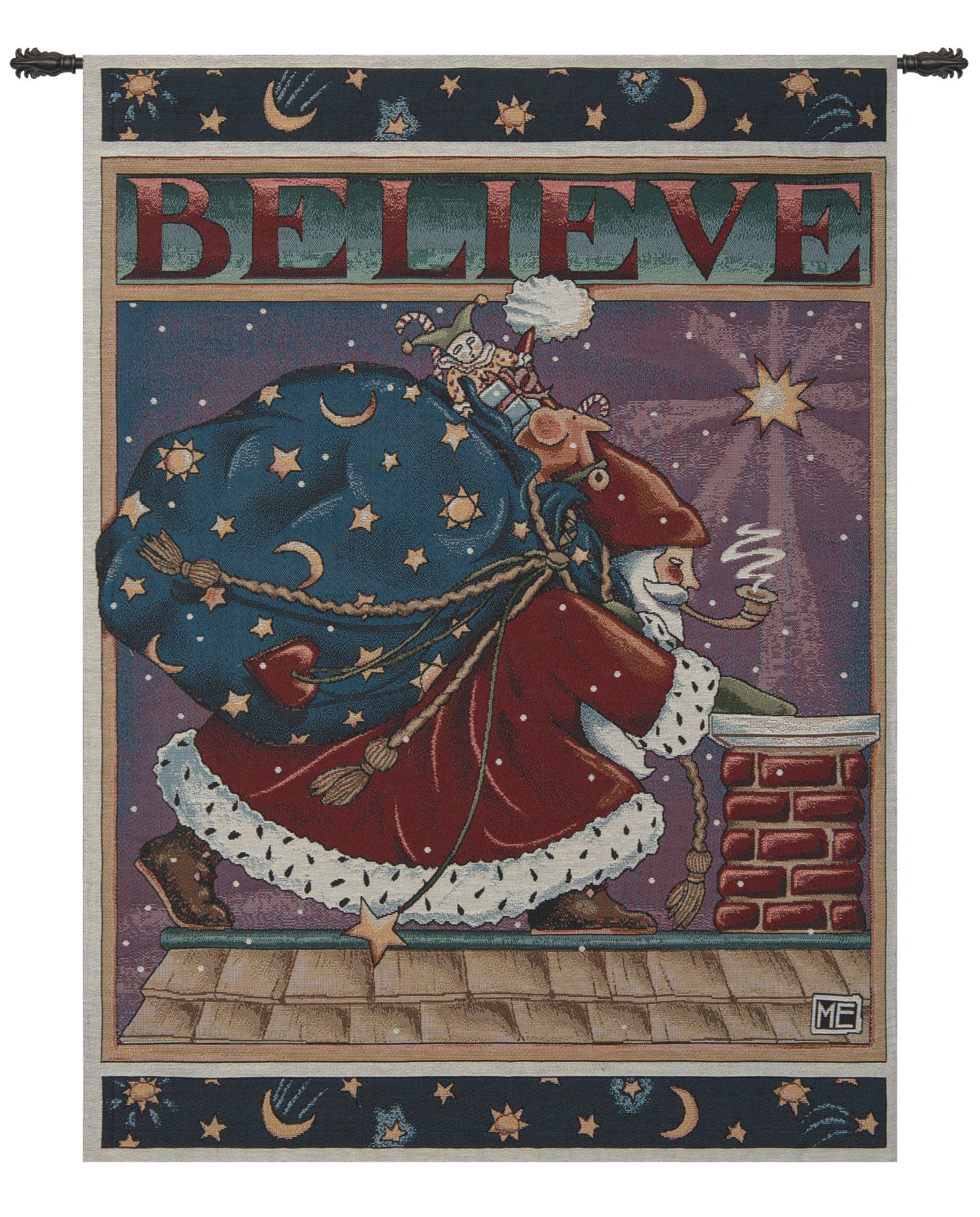 Santa's Believe Fine Art Tapestry