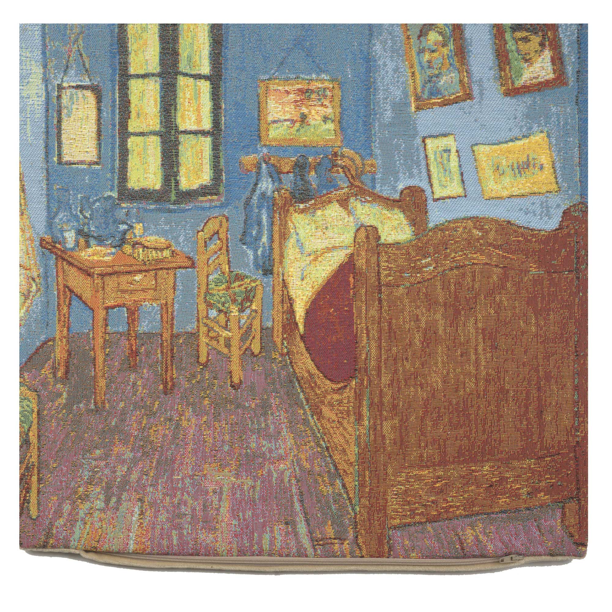 Van Gogh's La Chambre European Cushion Cover by Vincent Van Gogh