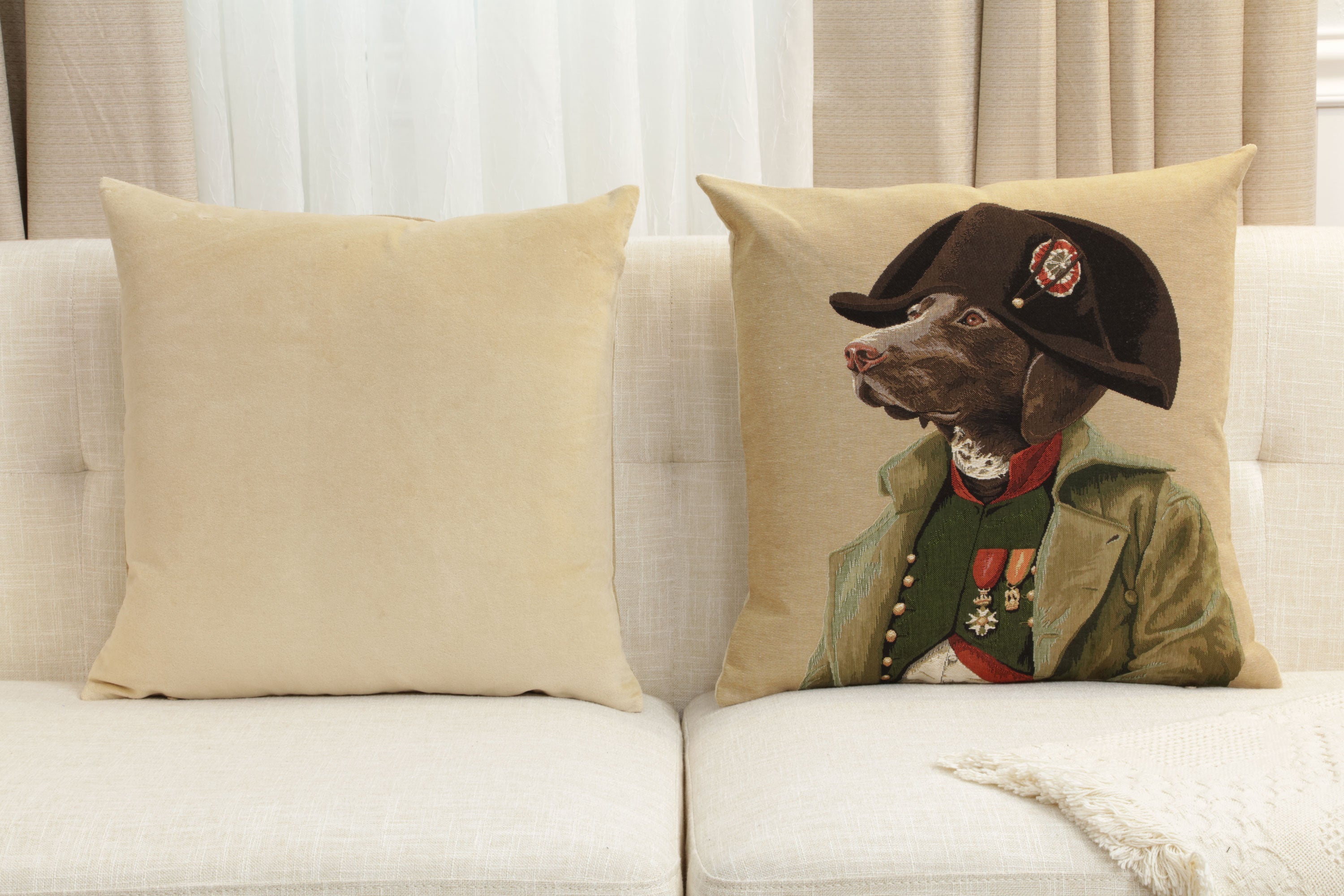 Chien Napoleon European Cushion Cover