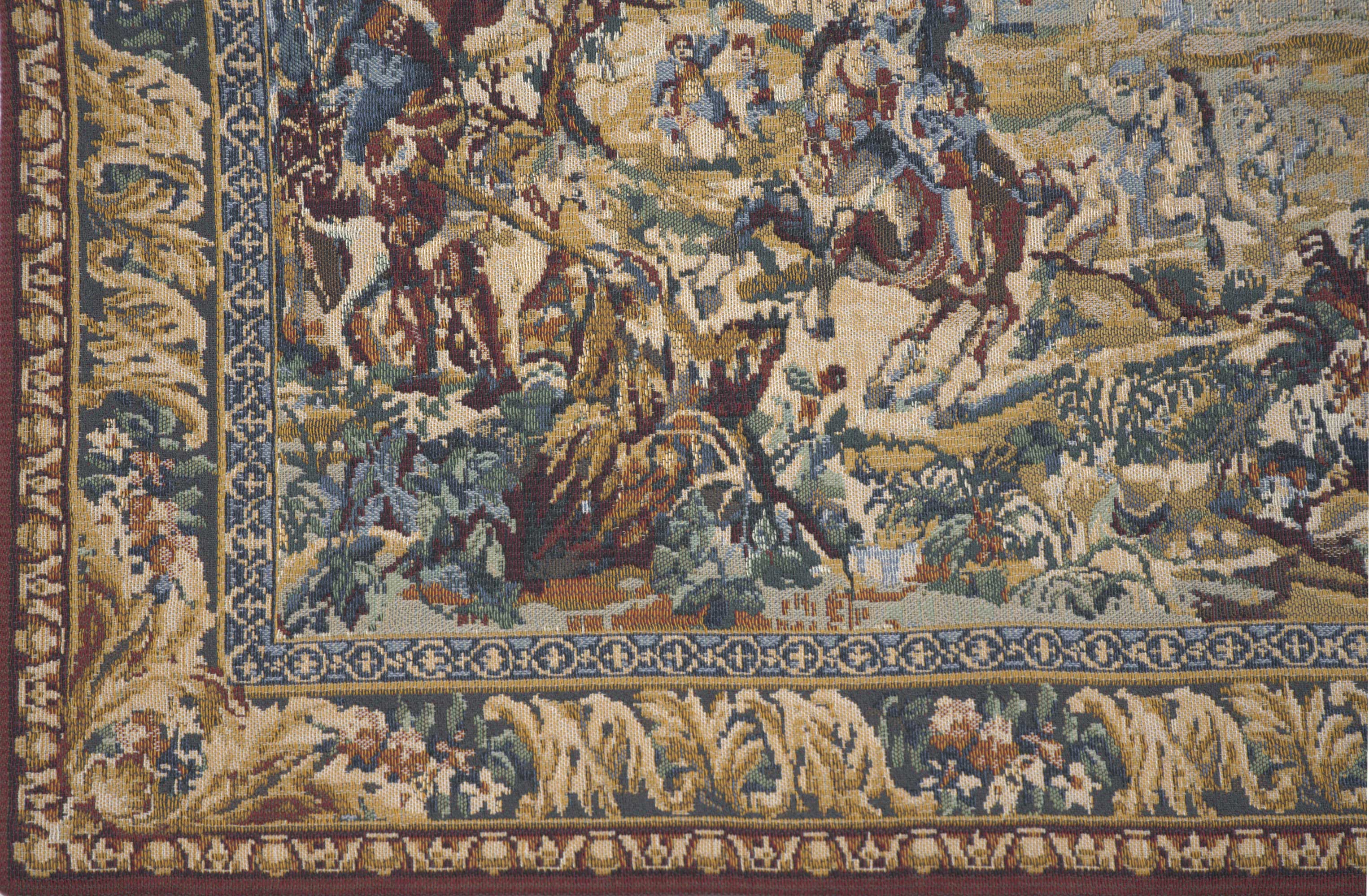 Old Brussels Light Belgian Tapestry Wall Hanging