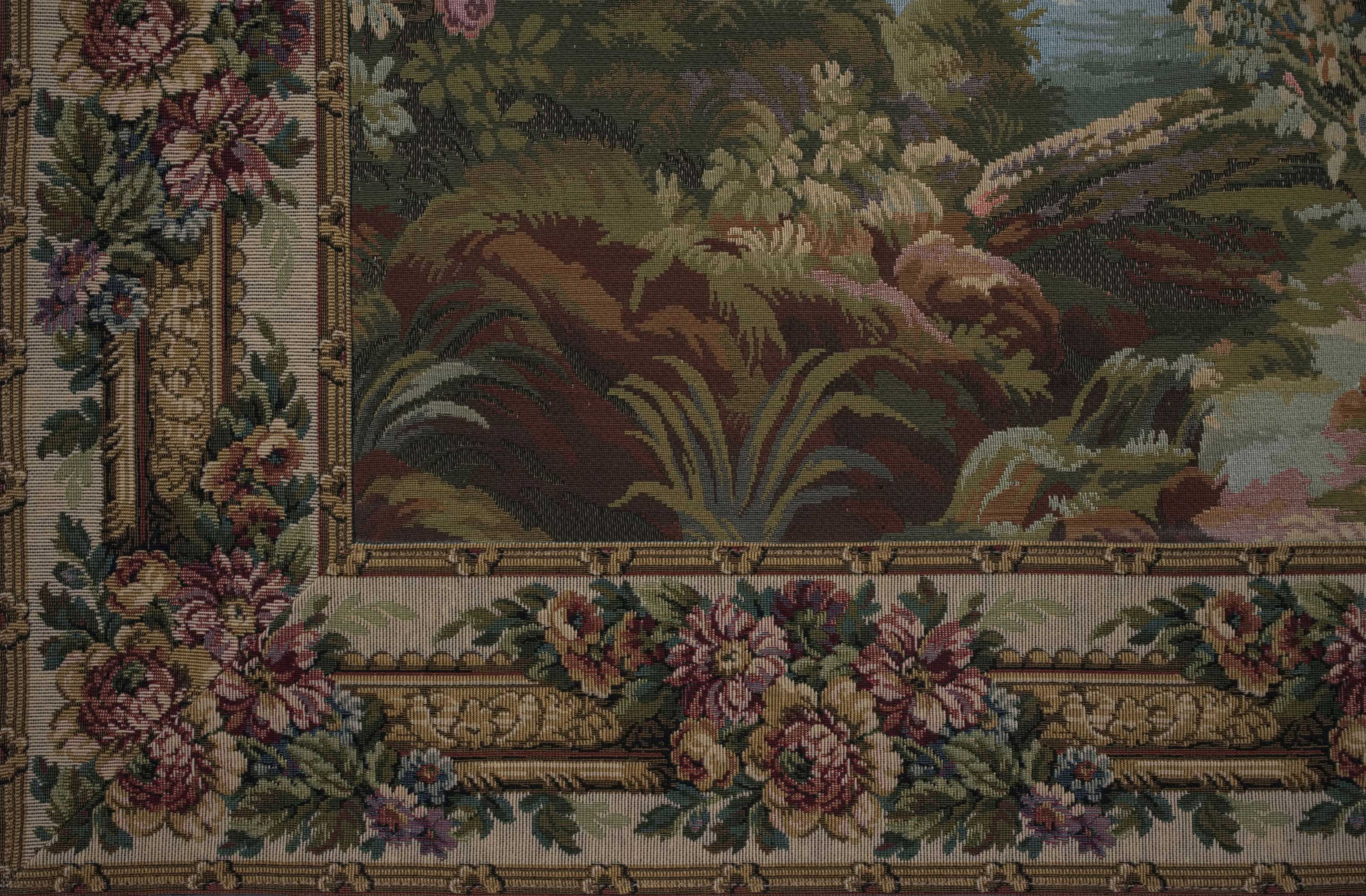 Old Mill Gold with Trellis Border Italian Tapestry