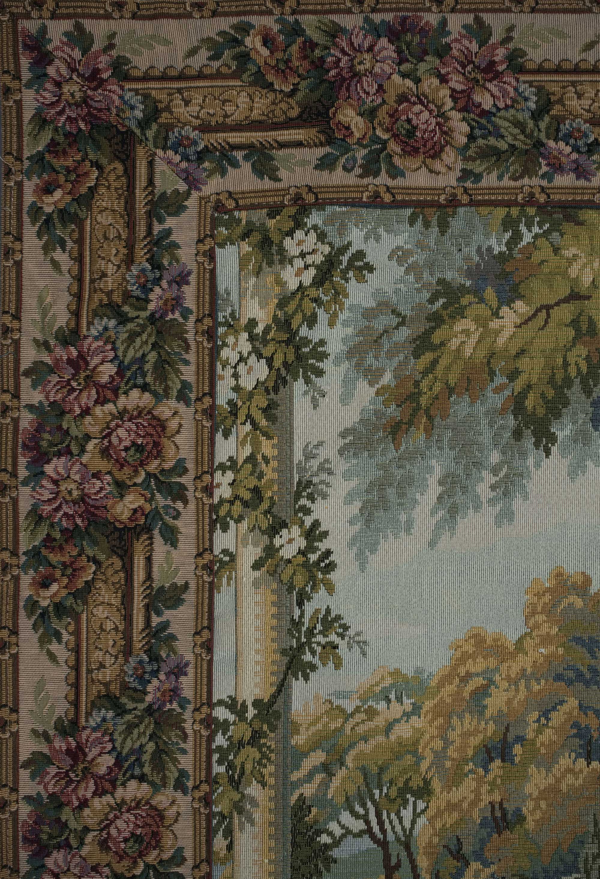 Como Garden with Trellis Border Italian Tapestry