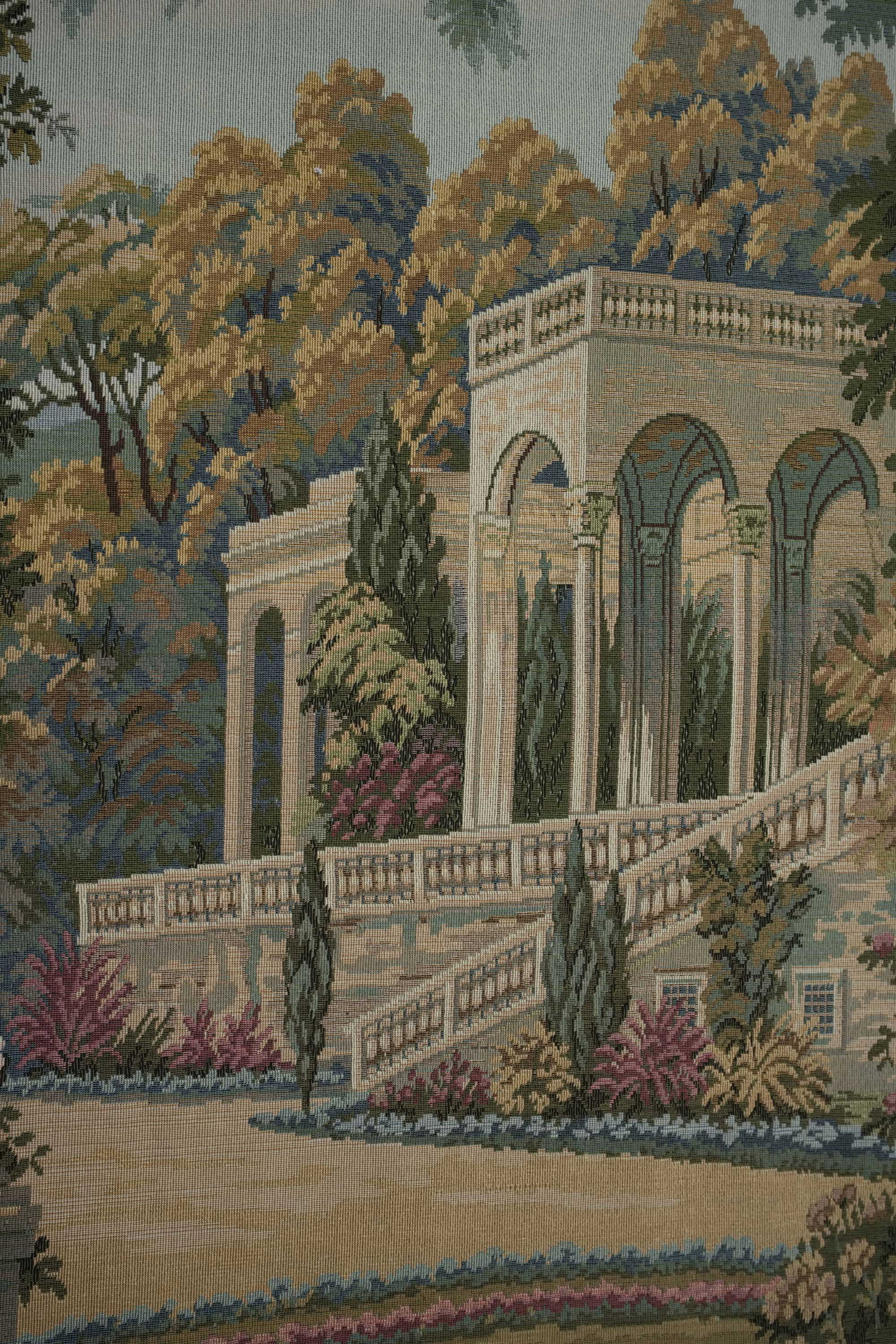 Como Garden with Trellis Border Italian Tapestry