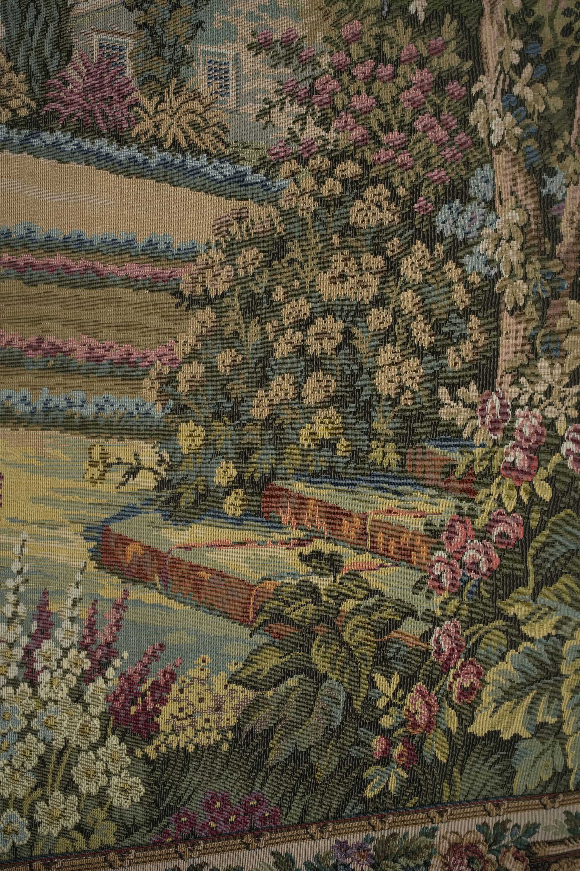 Como Garden with Trellis Border Italian Tapestry