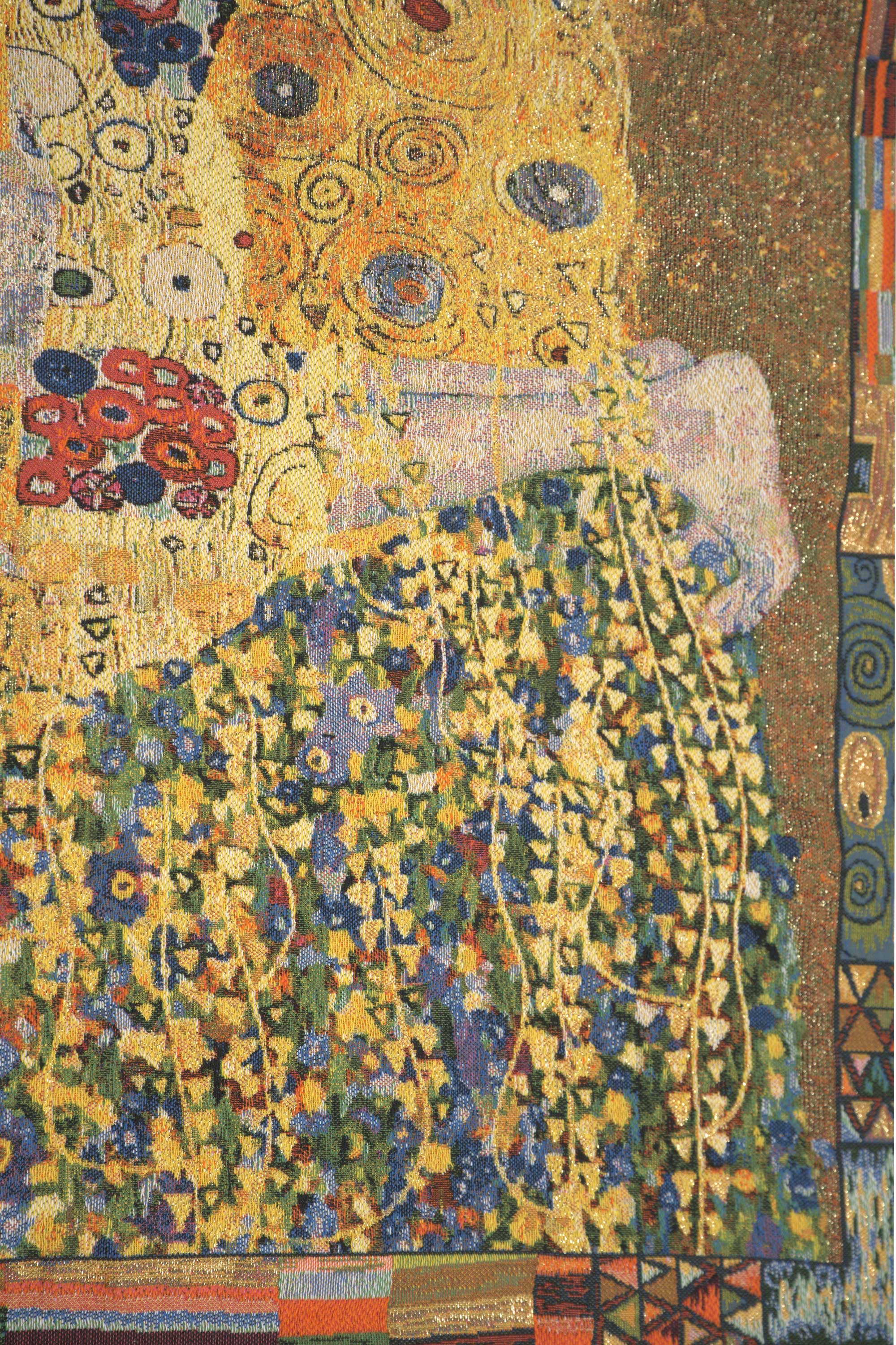 The Kiss with Border European Tapestry by Gustav Klimt