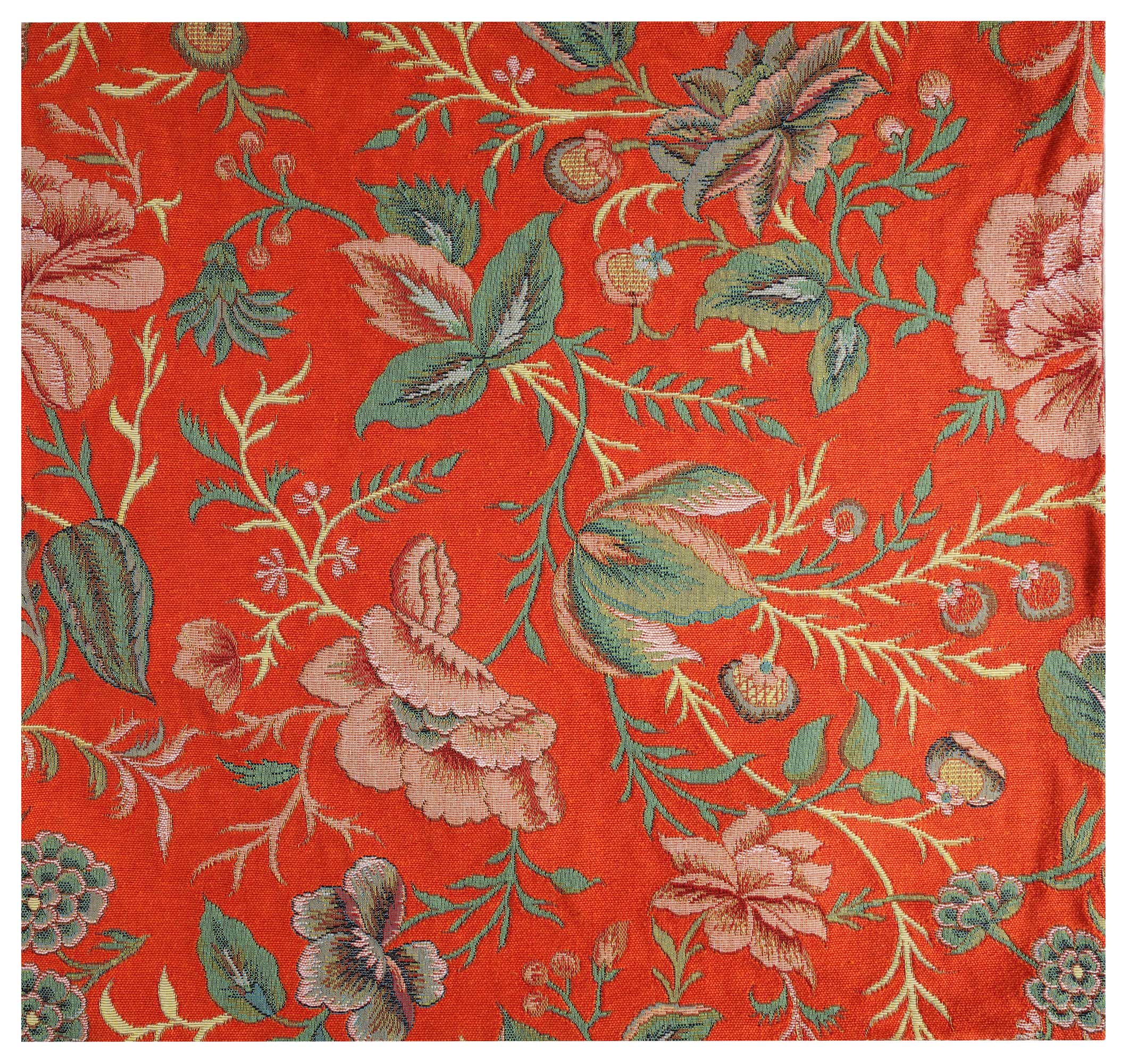 Peony Orange B French Tapestry Cushion