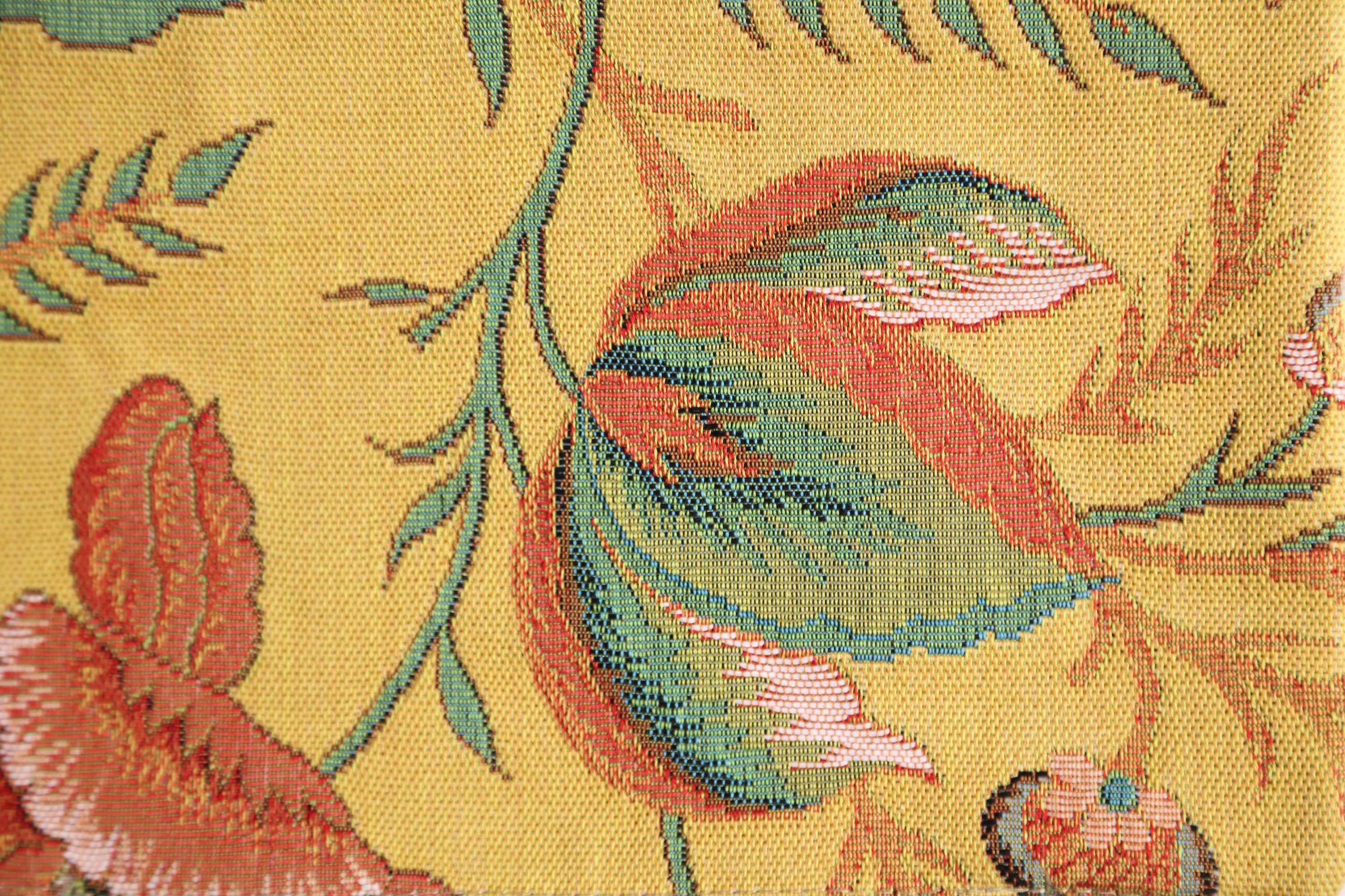 Peony Yellow A French Tapestry Cushion