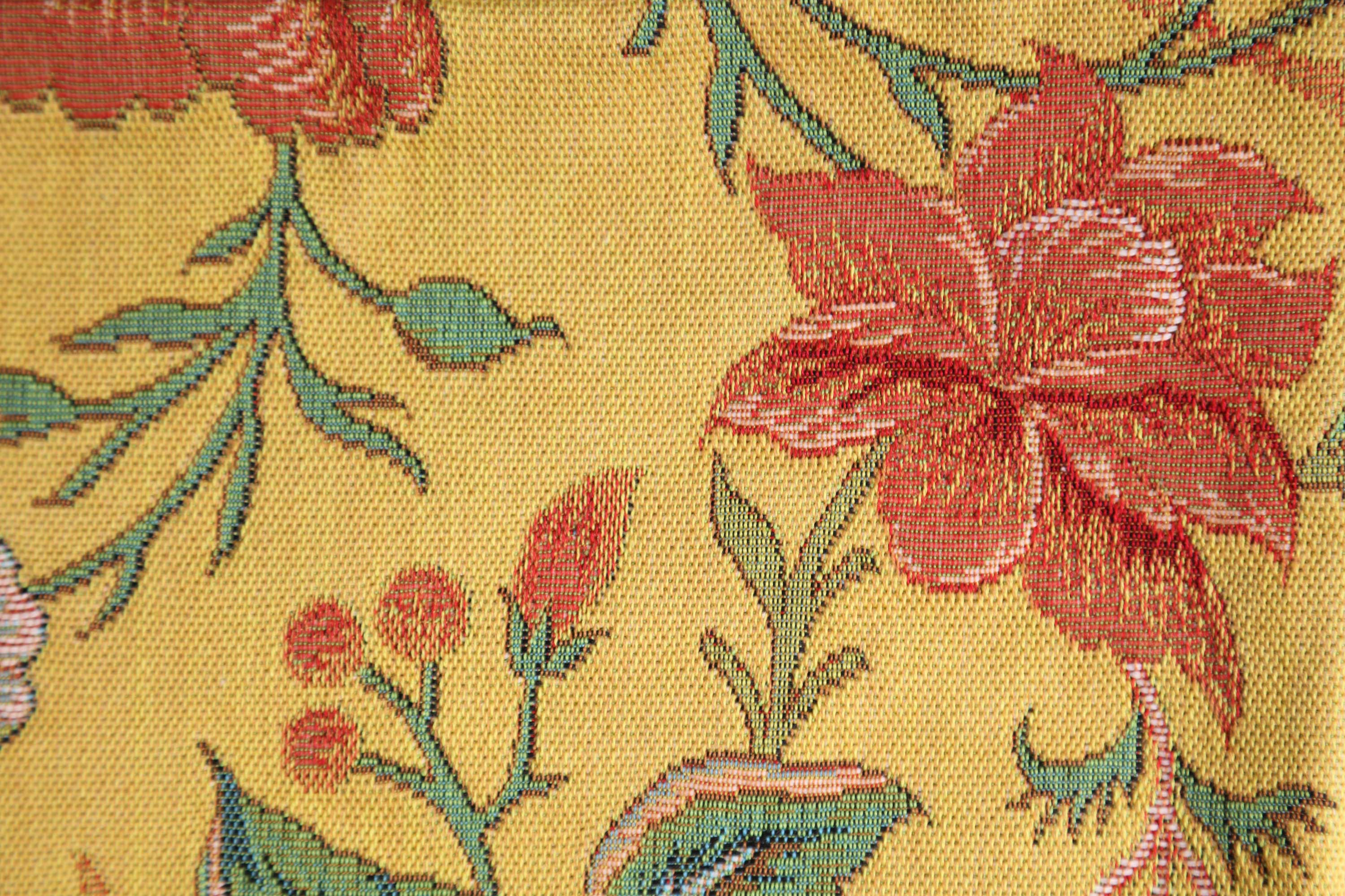 Peony Yellow A French Tapestry Cushion