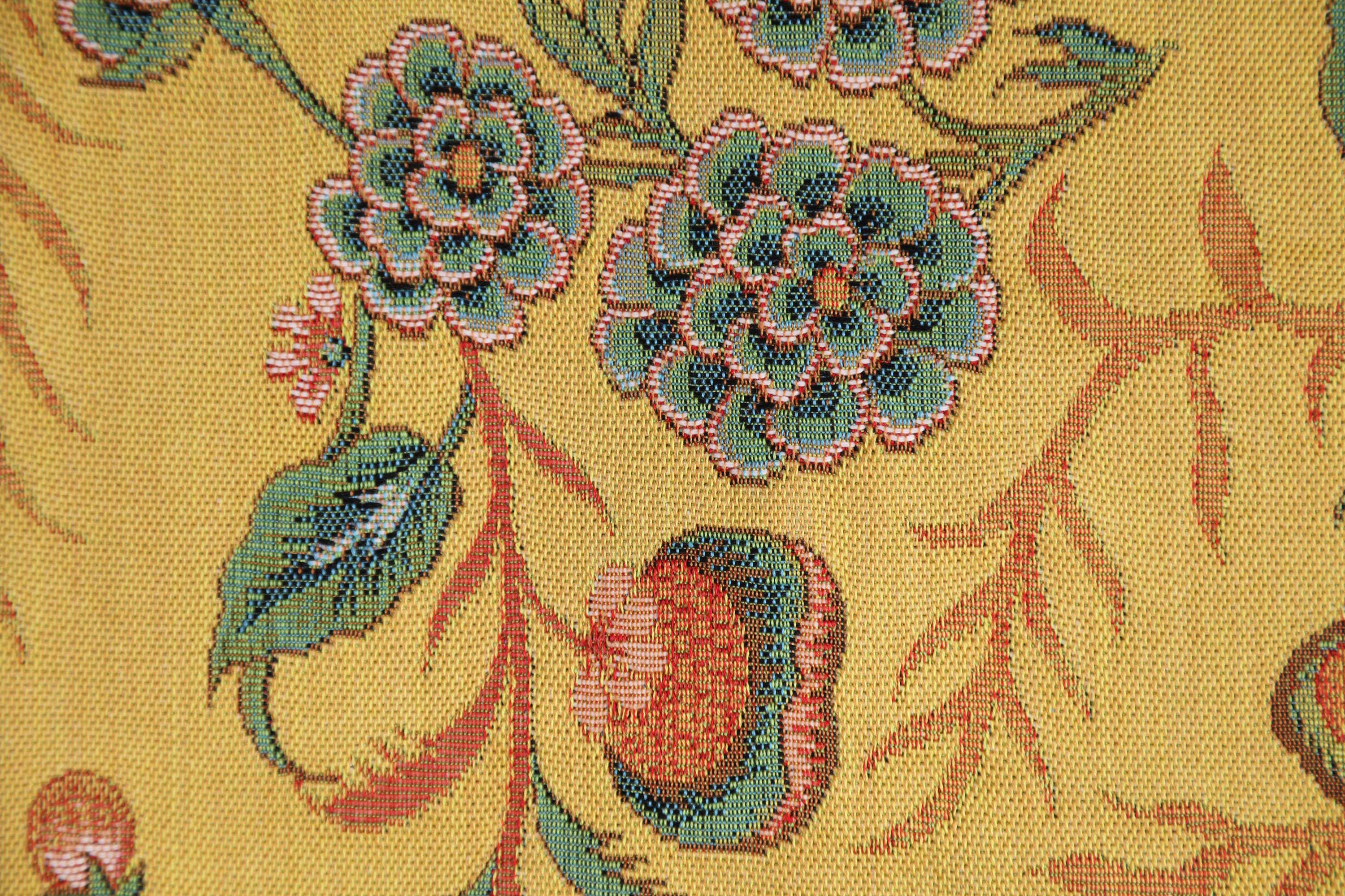 Peony Yellow A French Tapestry Cushion