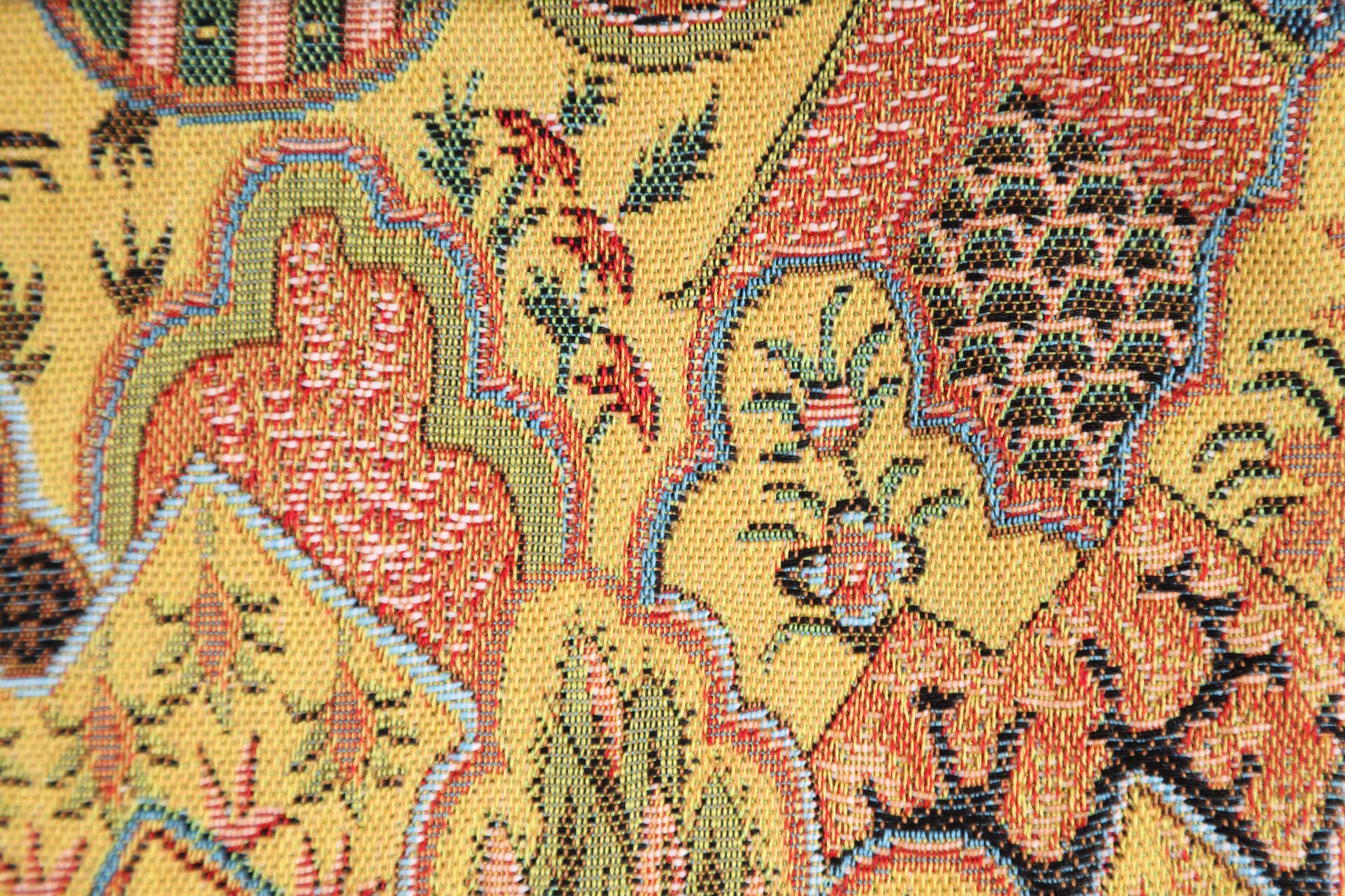 Mosaique Chinoise Yellow French Tapestry Cushion