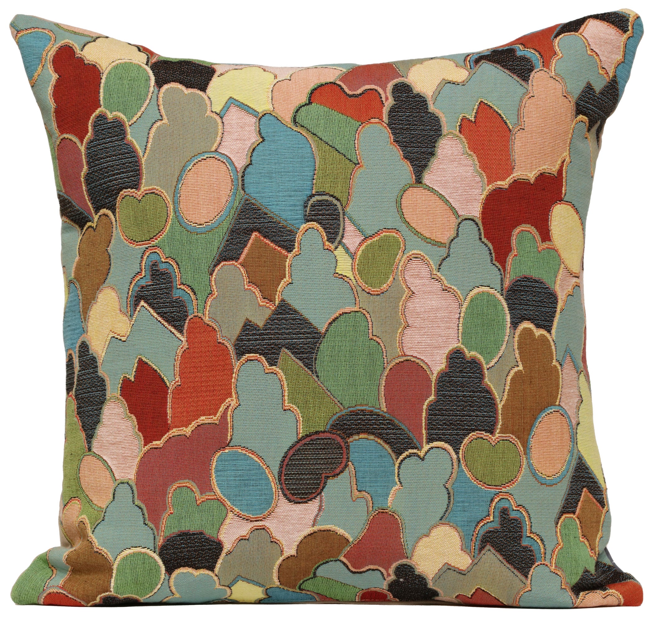 Mosaique Chinoise Footprint Blue French Tapestry Cushion