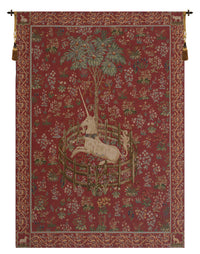 Licorne Captive Rouge French Tapestry