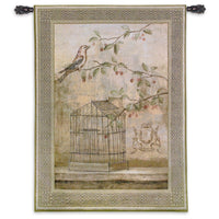 Oiseav Cage Cerise I Tapestry Wall Hanging