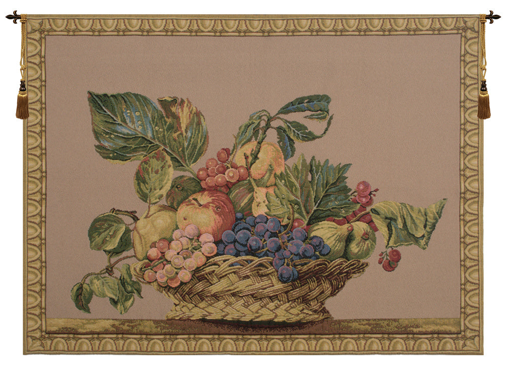 Fruit Basket Beige European Tapestry