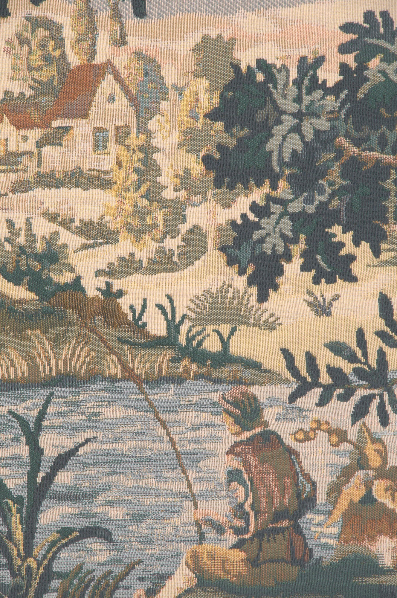 Paysage Flamand Village Belgian Tapestry Wall Hanging