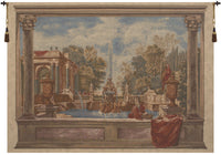 Italian Garden with Parrot European Tapestry