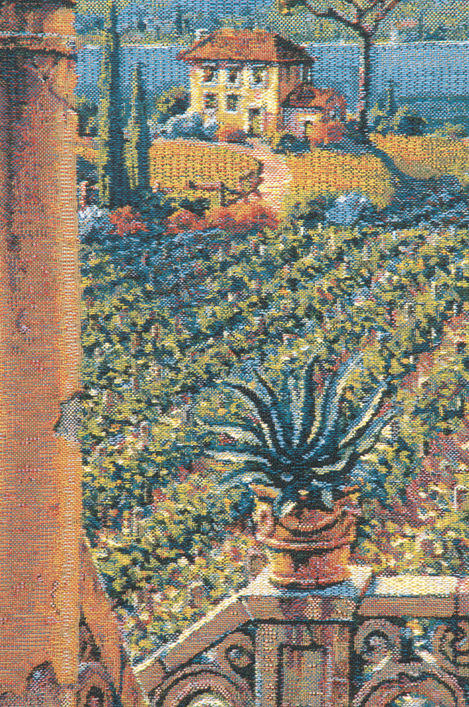 Lakeside Vineyard Belgian Tapestry Wall Hanging by Robert Pejman