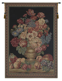 Vase on Black Mini European Tapestry