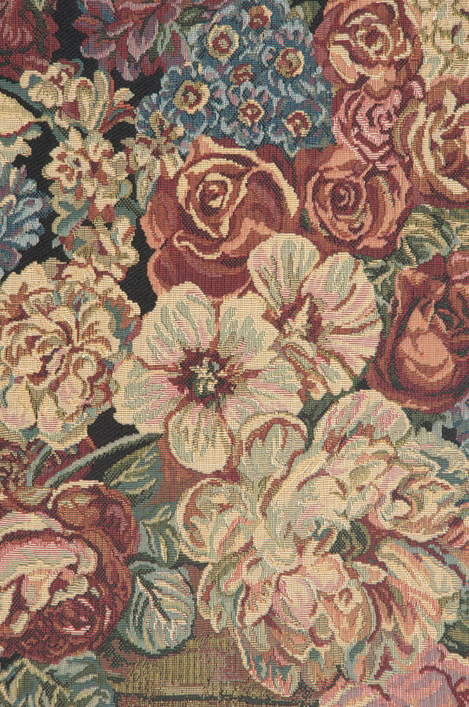 Vase on Black Mini European Tapestry