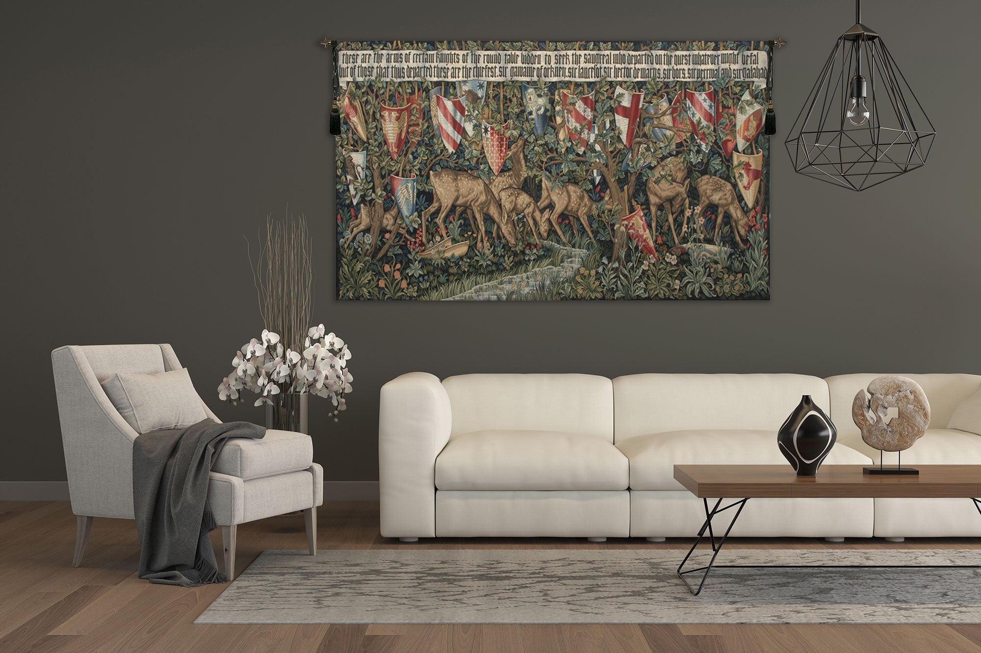 Verdure with Reindeer European Tapestry