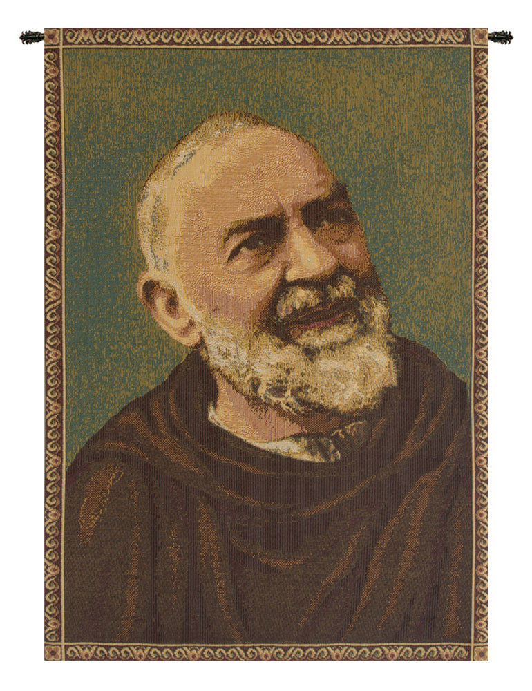 Padre Pio Father Pio Italian Tapestry Wall Hanging