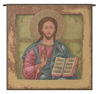 Christ Pantocrator Icon Italian Tapestry Wall Hanging