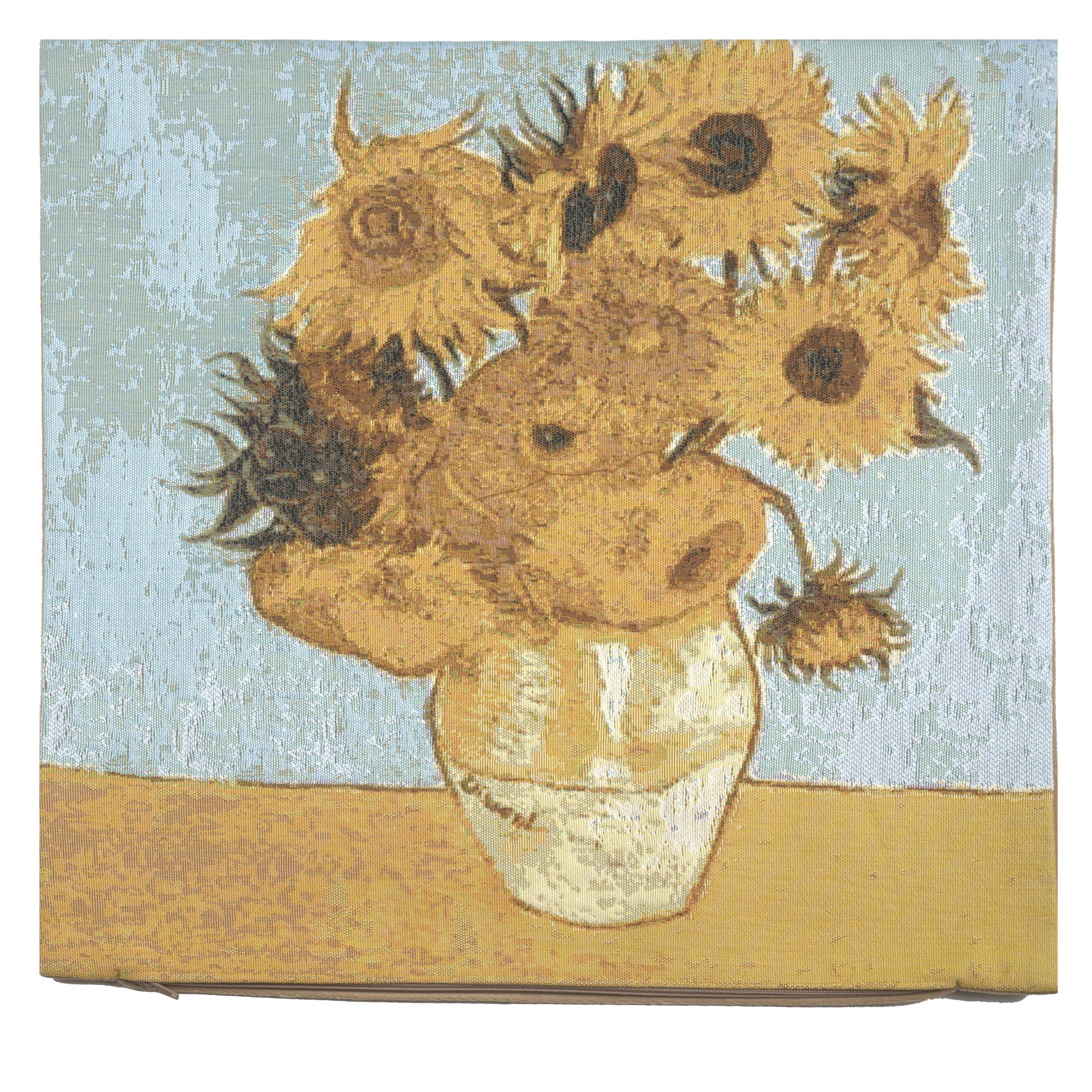 Sunflowers by Van Gogh French Tapestry Cushion by Vincent Van Gogh