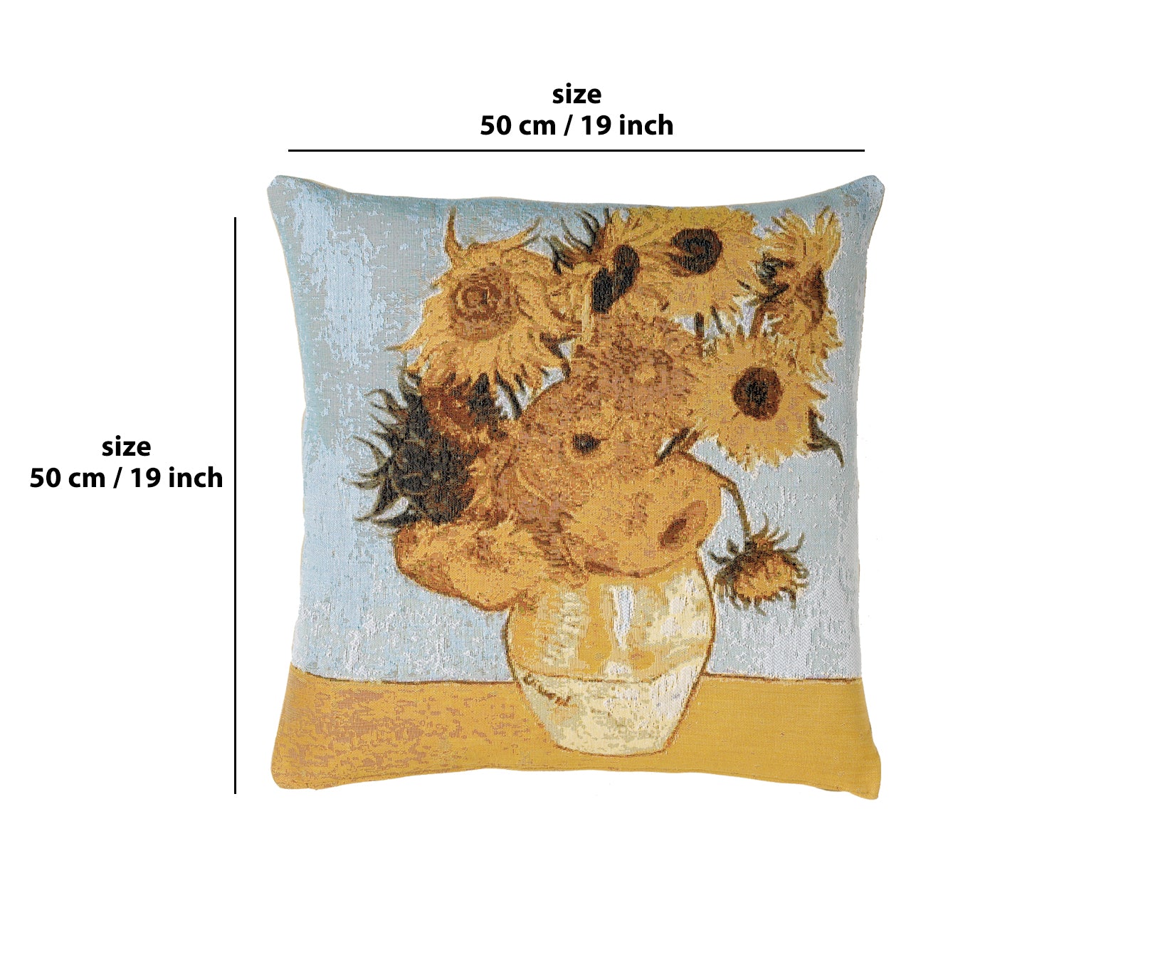 Sunflowers by Van Gogh French Tapestry Cushion by Vincent Van Gogh