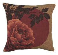 Red Peonies French Tapestry Cushion