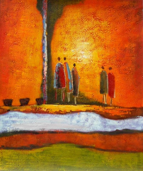 The Gathering Canvas Oil Painting