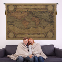 Antique Map European Tapestry