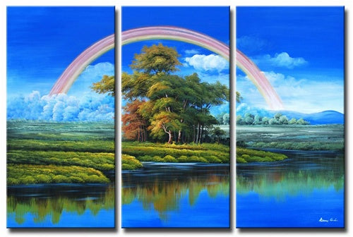 Rainbow Over Paradise Canvas Art