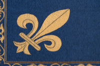 Fleur de Lys Blue European Throw