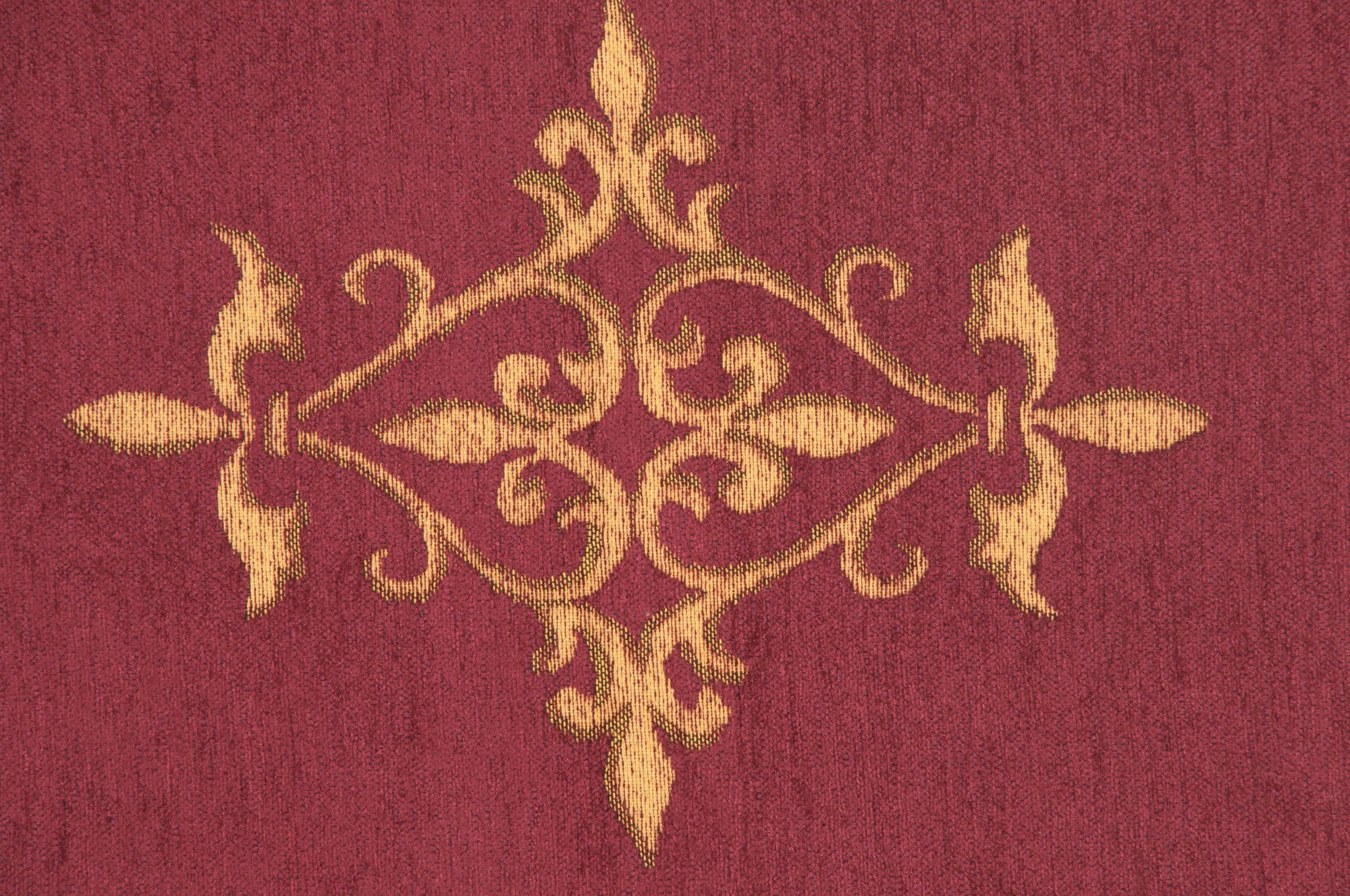 Fleur de Lys Red European Throw