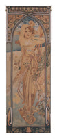 Mucha Jour Belgian Tapestry Wall Hanging by Alphonse Mucha