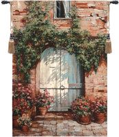 Wooden Doorway Fine Art Tapestry