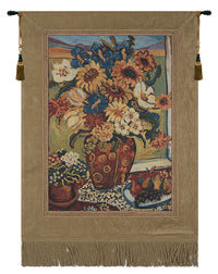 Sunflowers At Window Fine Art Tapestry