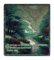 Petals of Hope w/Verse Tapestry Throw by Thomas Kinkade