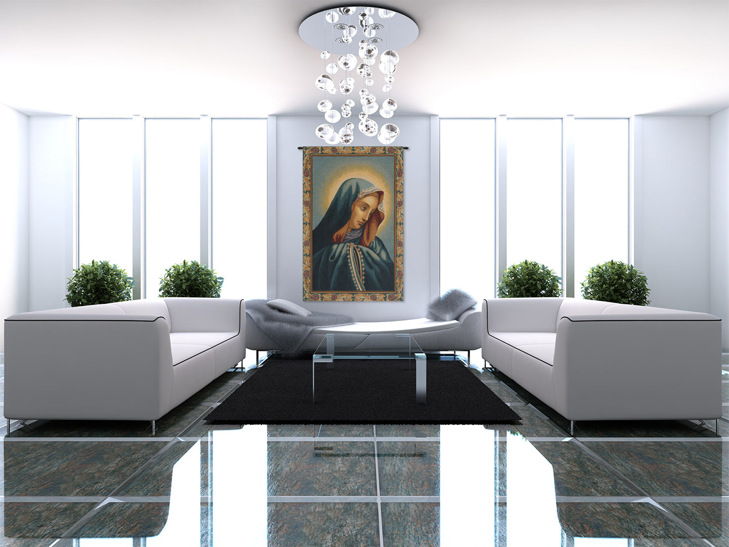 Mater Dolorosa Italian Tapestry Wall Hanging by Raphael