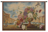 Venice Balcony with Flowers Italian Tapestry Wall Hanging by Clement Micarelli