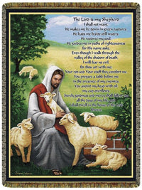 The Lord Is My Shepherd  Tapestry Throw